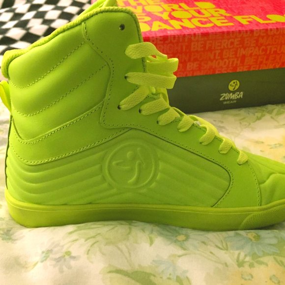 Zumba Fitness Shoes | Zumba High Top Sneakers Yellowgreen | Poshmark